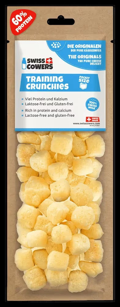 SWISSCOWERS® Training Crunchies | Swiss Cheese Dog Treats 30g | Lactose-Free