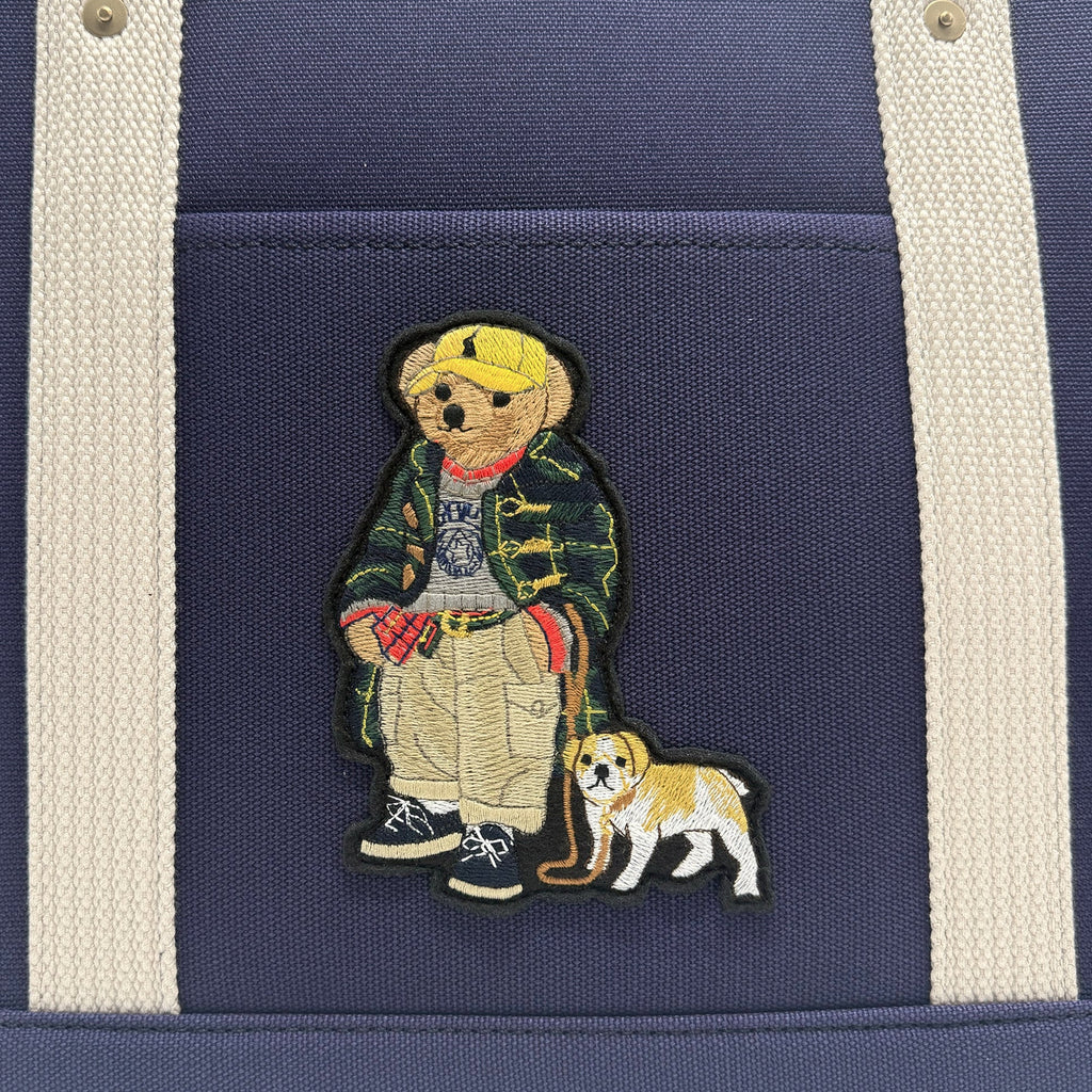 Polo Ralph Lauren Dog Polo Bear Cotton Canvas Tote