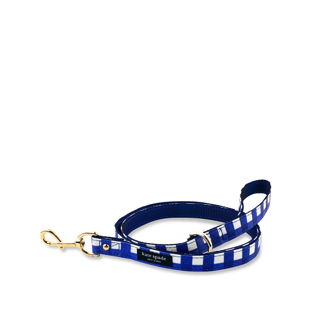 Kate Spade New York Navy Gingham Dog Leash