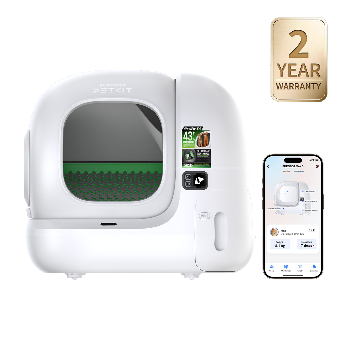 Purobot Max 3 Automatic Cat Litter Box