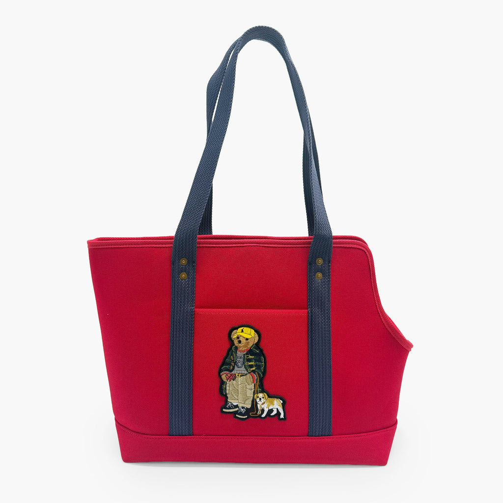 Polo Ralph Lauren Dog Polo Bear Cotton Canvas Tote