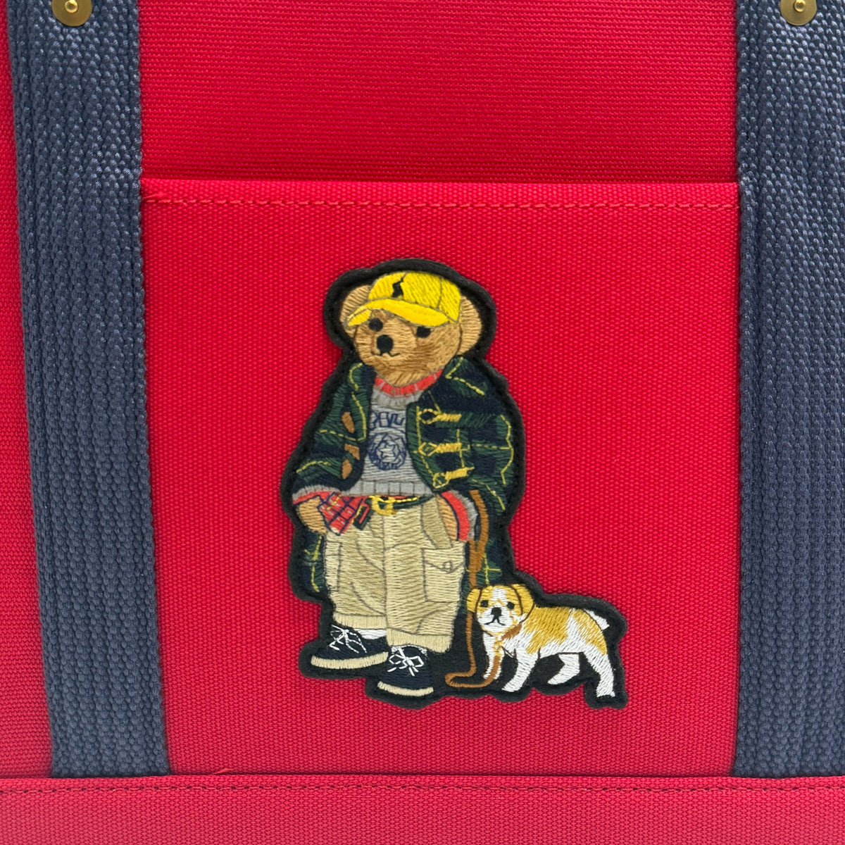 Polo Ralph Lauren Dog Polo Bear Cotton Canvas Tote