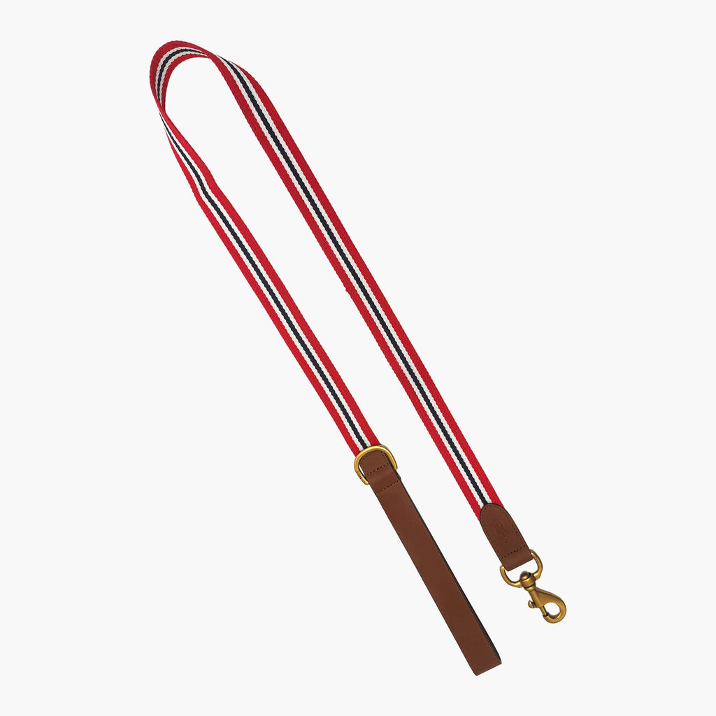 Polo Ralph Lauren Dog Stripe Leather Leash
