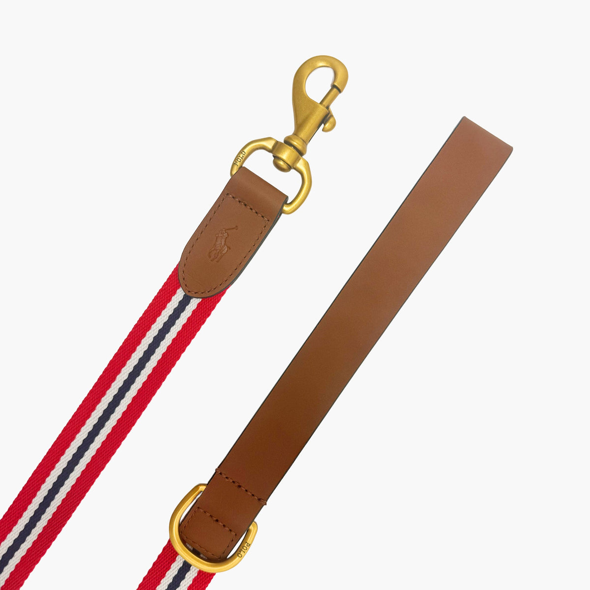 Polo Ralph Lauren Dog Stripe Leather Leash
