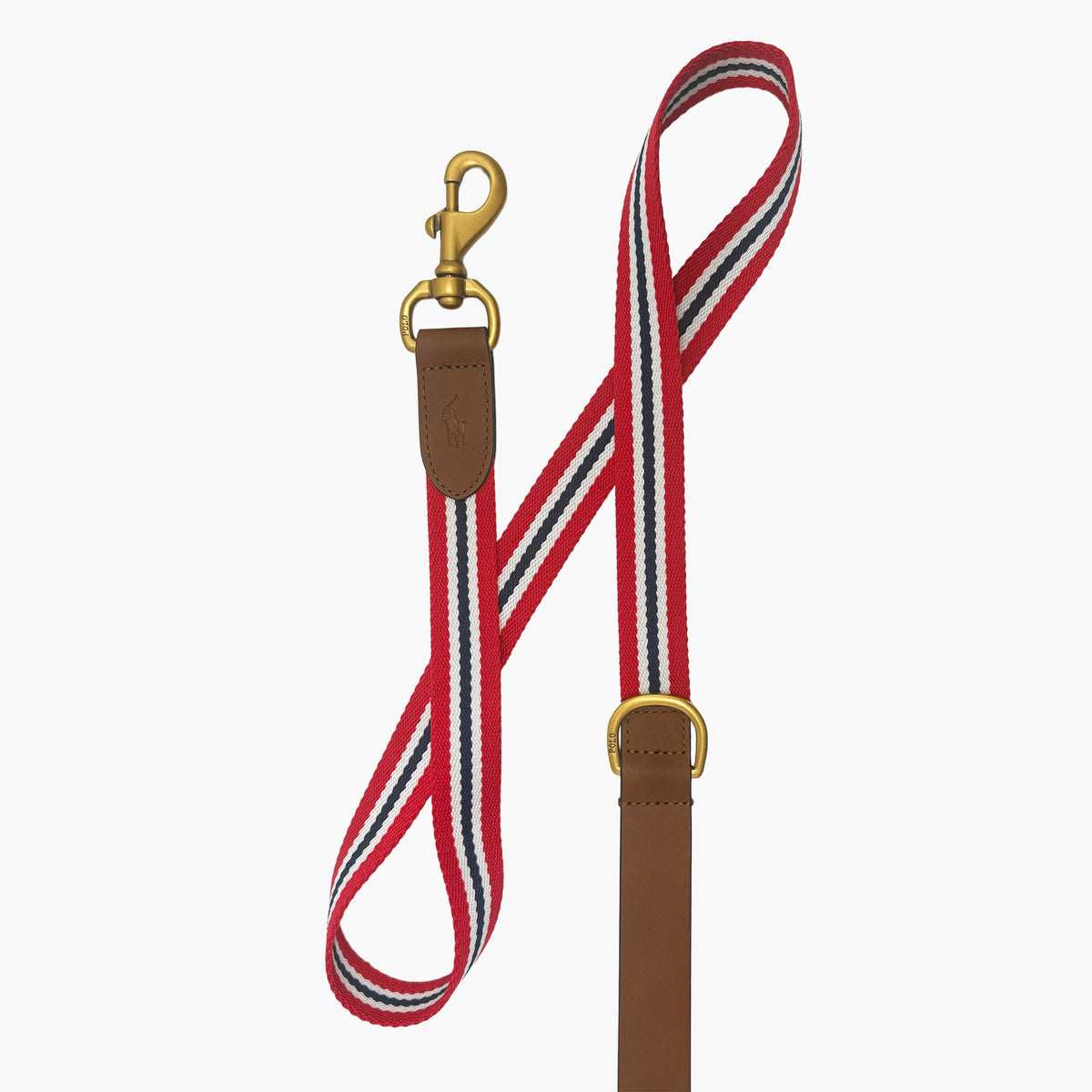 Polo Ralph Lauren Dog Stripe Leather Leash