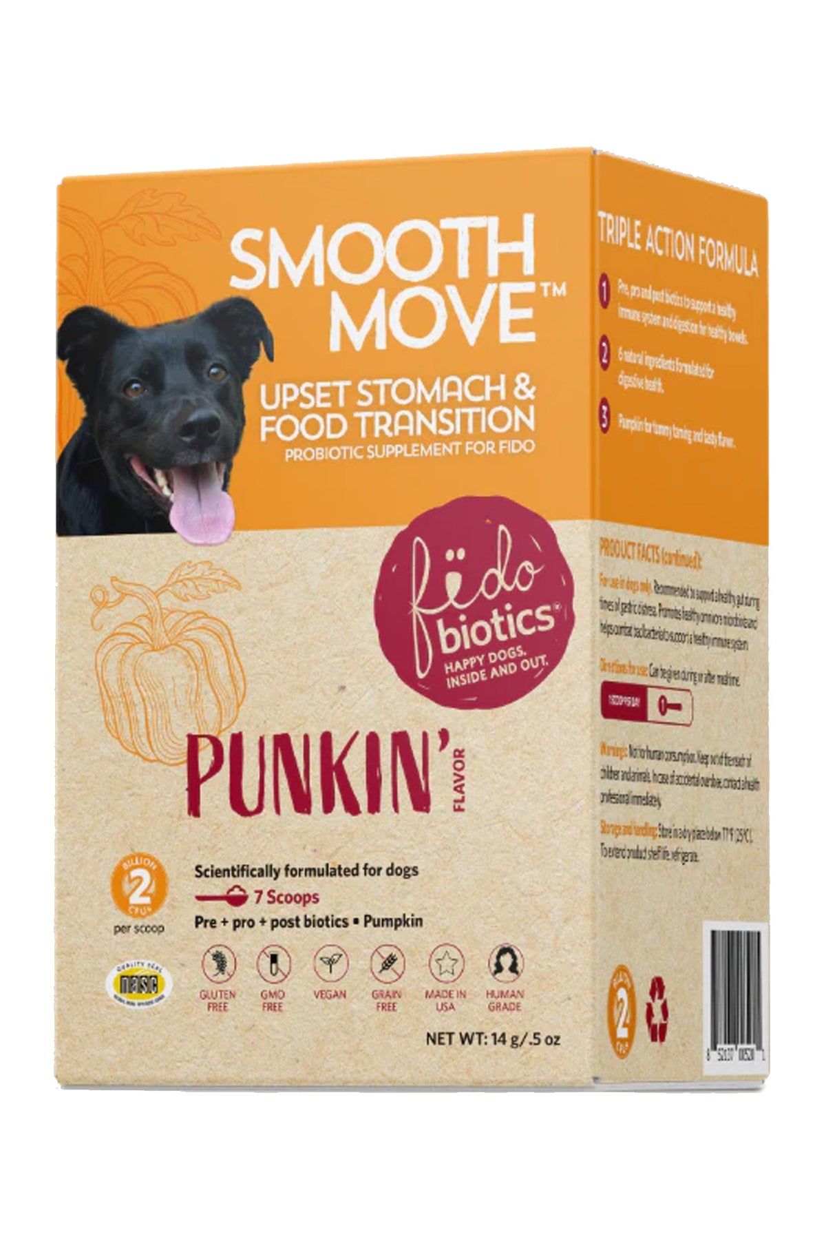Fidobiotics Smooth Move Digestive Dog Supplement