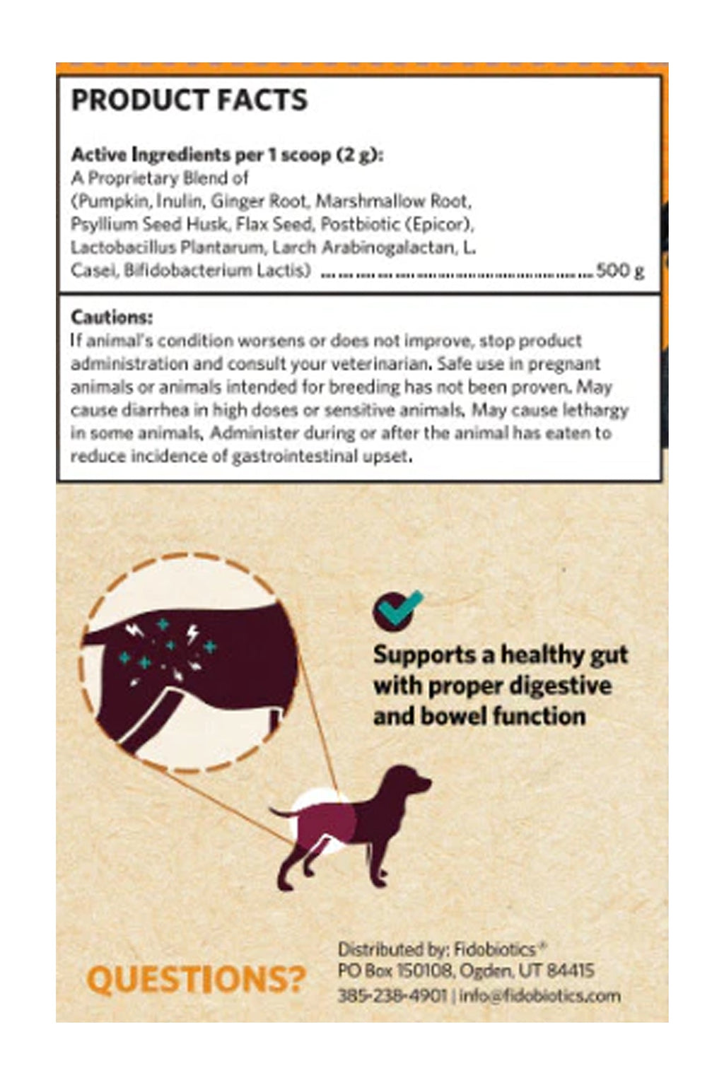 Fidobiotics Smooth Move Digestive Dog Supplement